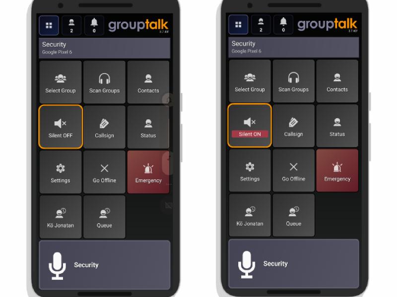 GroupTalk mute funktion i android