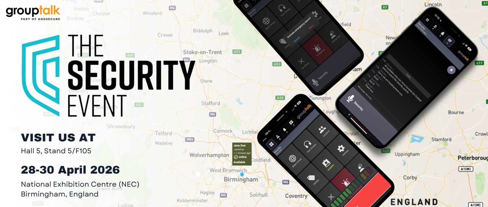 banner för the security event i England 2026