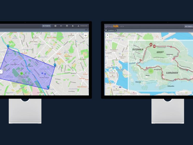 Anpassade lager på kartan i PC dispatch från Grouptalk