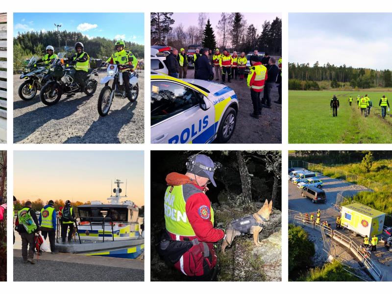 search and rescue sweden i olika bilder på sina sökinsatser 