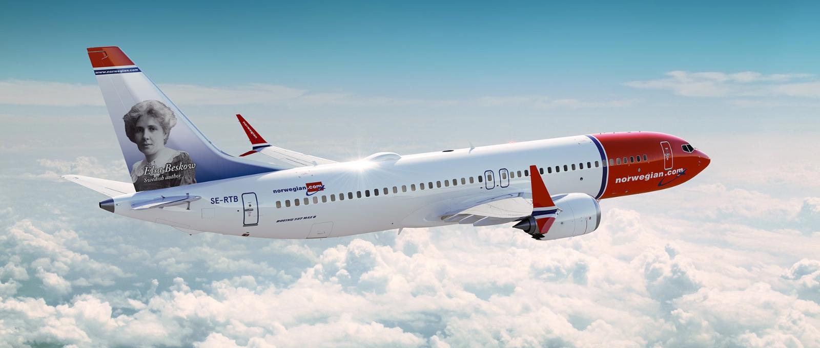 Norwegian flygplan i himlen