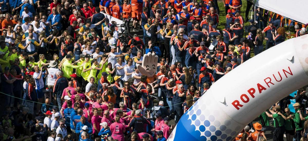 Bild över deltagare från stafettloppet Roparun