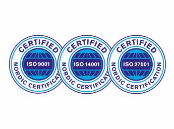 ISO 9001, 14001 & 27001-certifiering