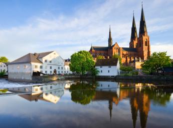 Bild över Uppsala stad i Sverige.