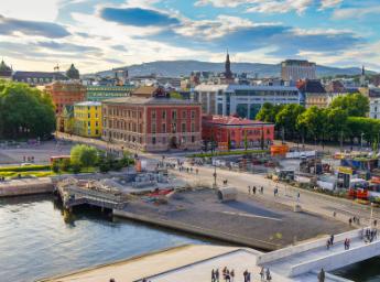 Bild över staden Oslo i Norge.