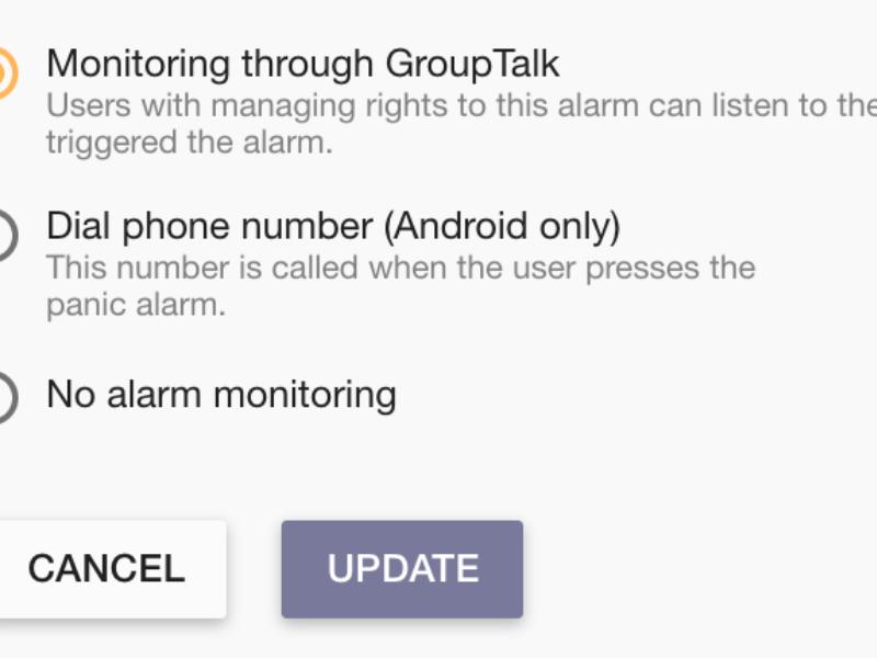 New panic alarm feature