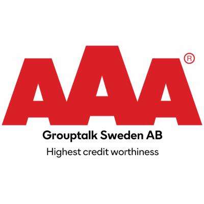Bisnode highest credit worthiness AAA GroupTalk Sweden AB 