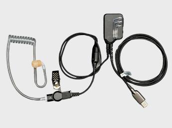 USB-C-headset med push to talk-knapp