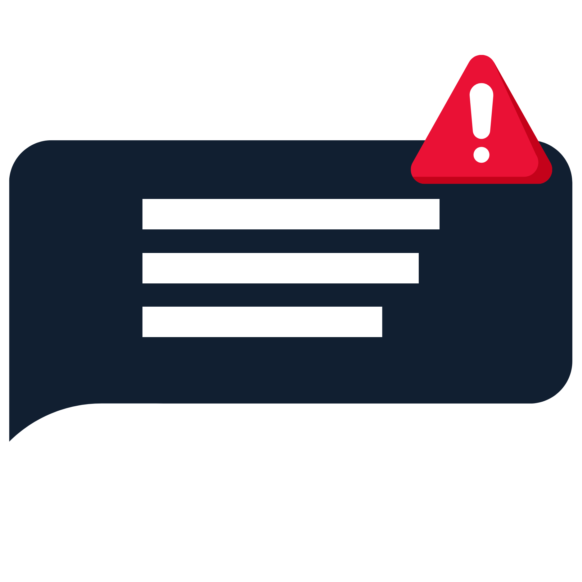 Sms-aviseringsikon som indikerar en ny larmtextnotis.